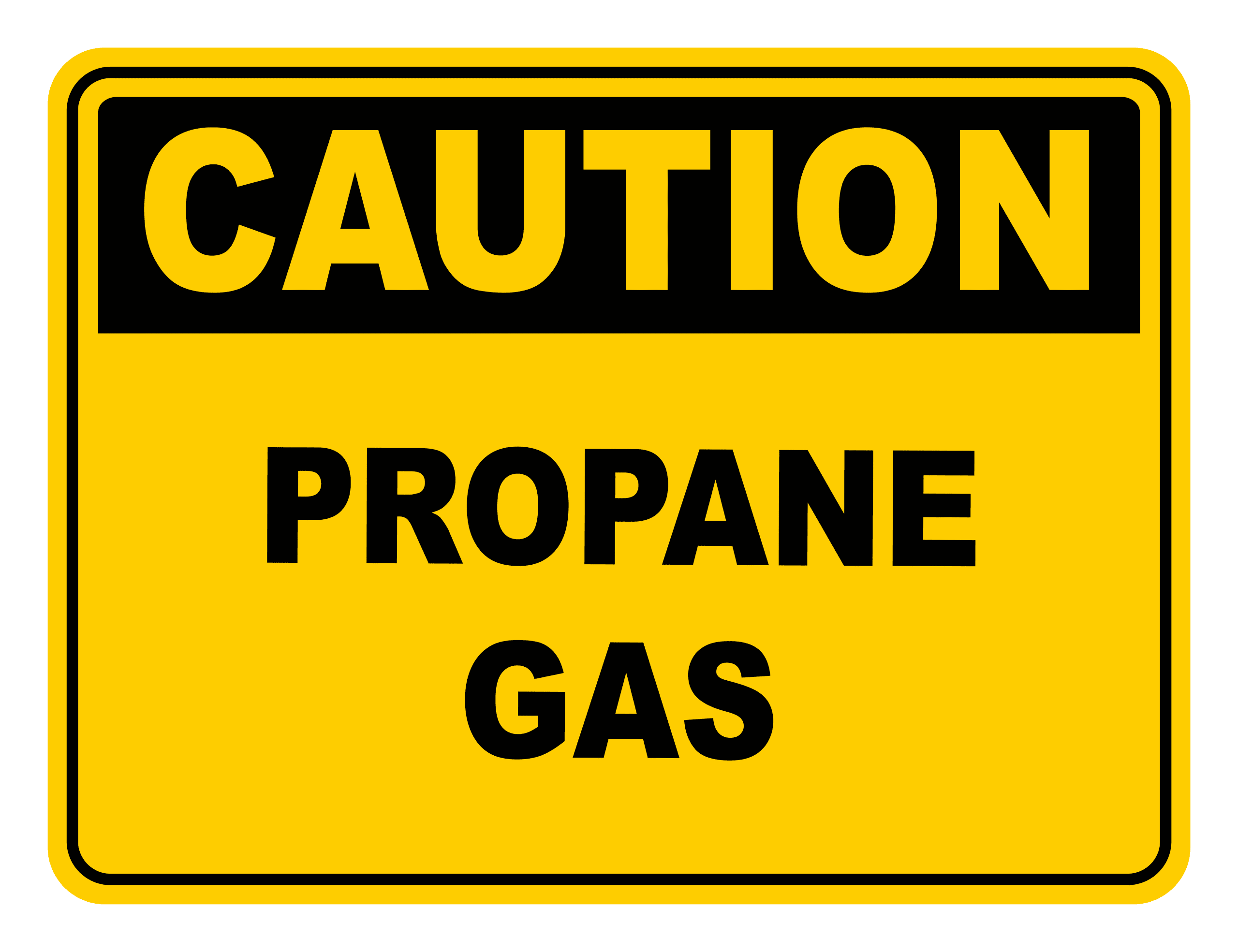 Propane Gas Caution Safety Sign